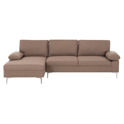 Sofa Left Corner Anton Hm3340.02l Ivory Fabric--metal Legs 260x130x84hcm