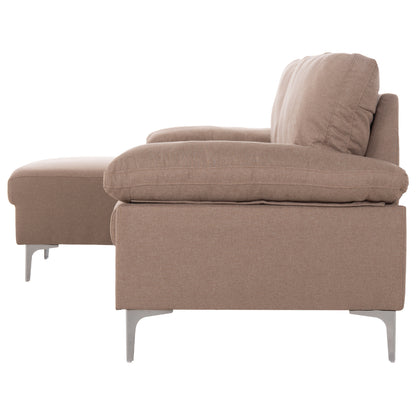 Sofa Left Corner Anton Hm3340.02l Ivory Fabric--metal Legs 260x130x84hcm