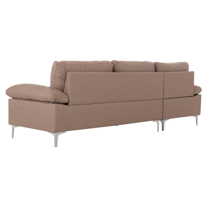 Sofa Left Corner Anton Hm3340.02l Ivory Fabric--metal Legs 260x130x84hcm
