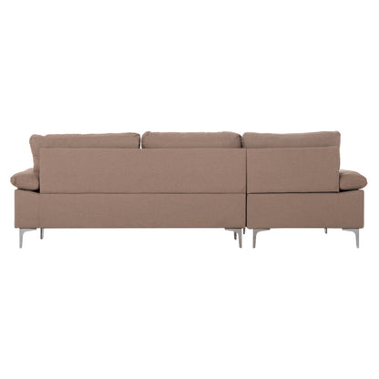 Sofa Left Corner Anton Hm3340.02l Ivory Fabric--metal Legs 260x130x84hcm