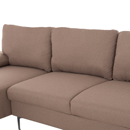 Sofa Left Corner Anton Hm3340.02l Ivory Fabric--metal Legs 260x130x84hcm