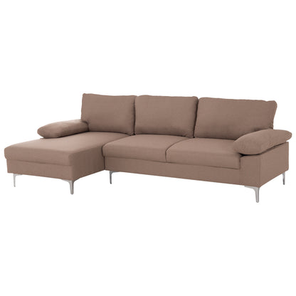 Sofa Left Corner Anton Hm3340.02l Ivory Fabric--metal Legs 260x130x84hcm