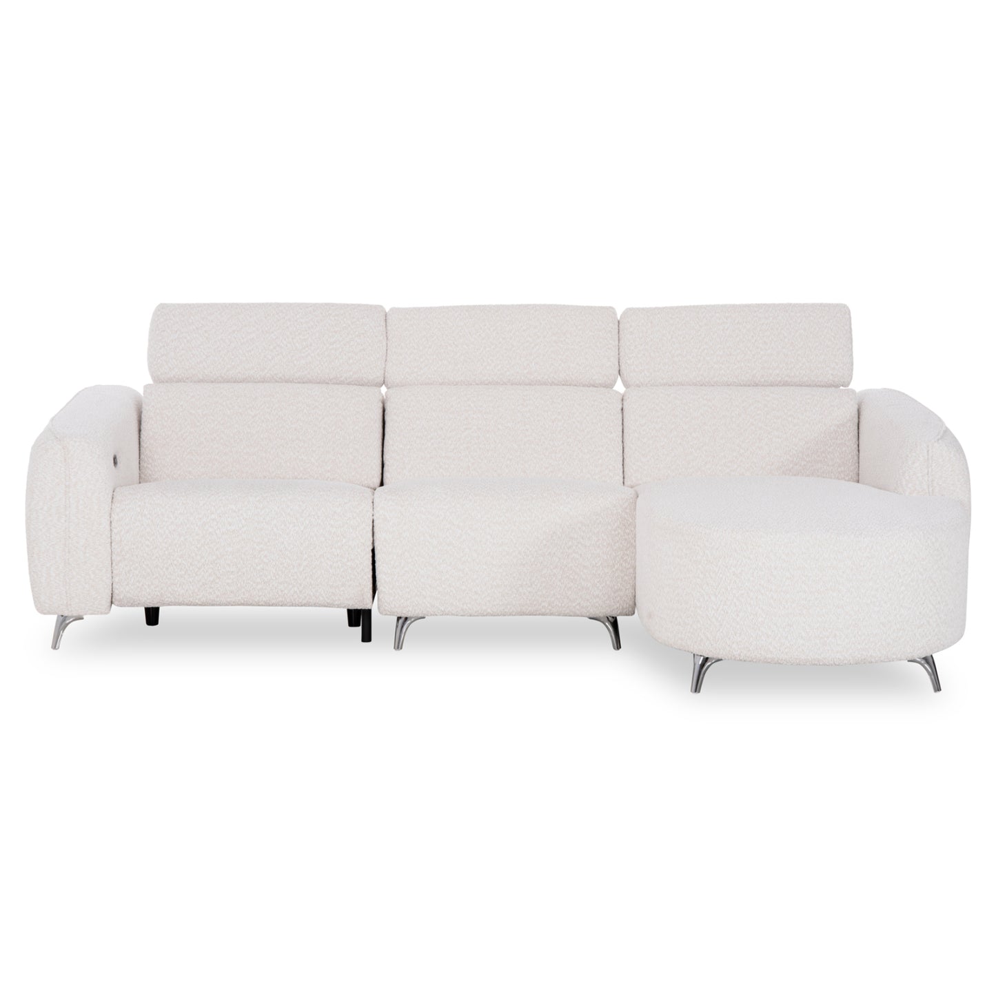 Right Corner 3-seat Sofa With Recline Valente Sm3317.01r Light Grey Fabric 275x160x104h