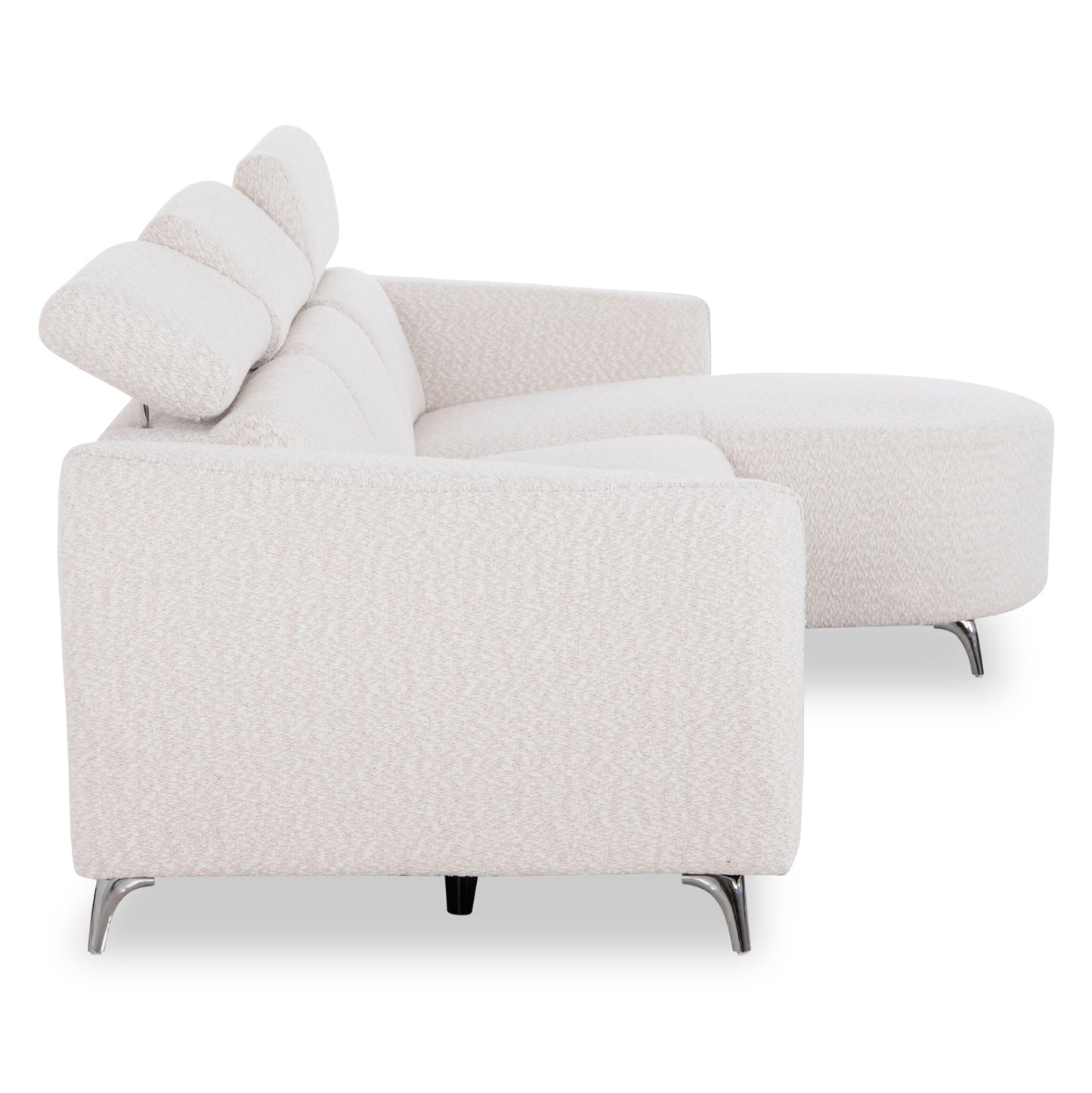 Right Corner 3-seat Sofa With Recline Valente Sm3317.01r Light Grey Fabric 275x160x104h
