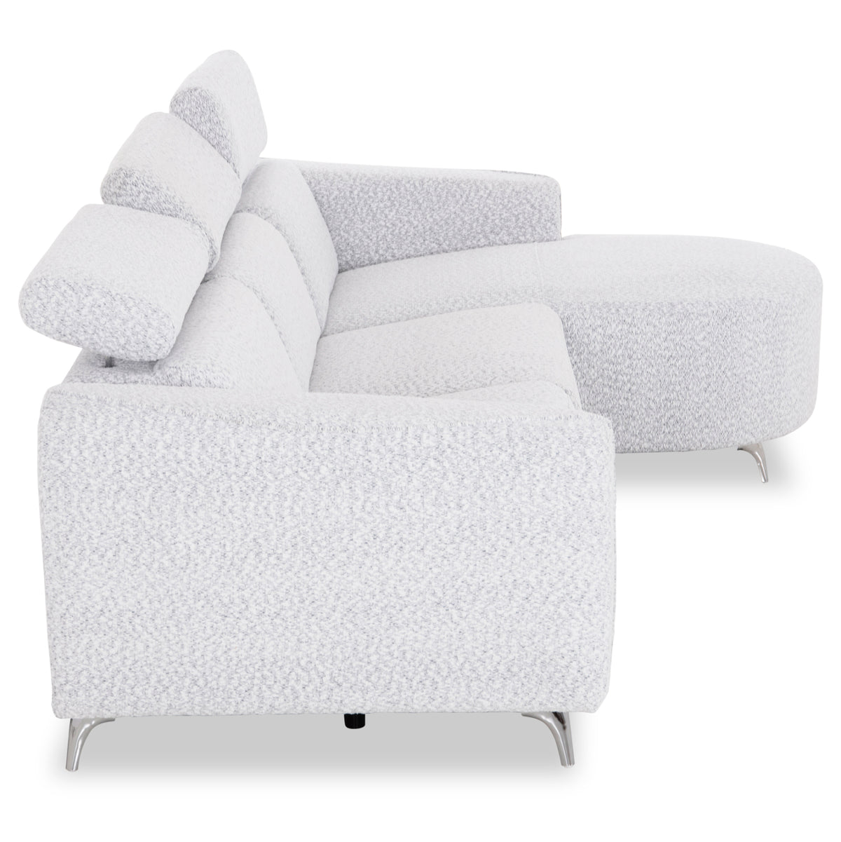 Right Corner 3-seat Sofa With Recline Valente Sm3317.01r Light Grey Fabric 275x160x104h