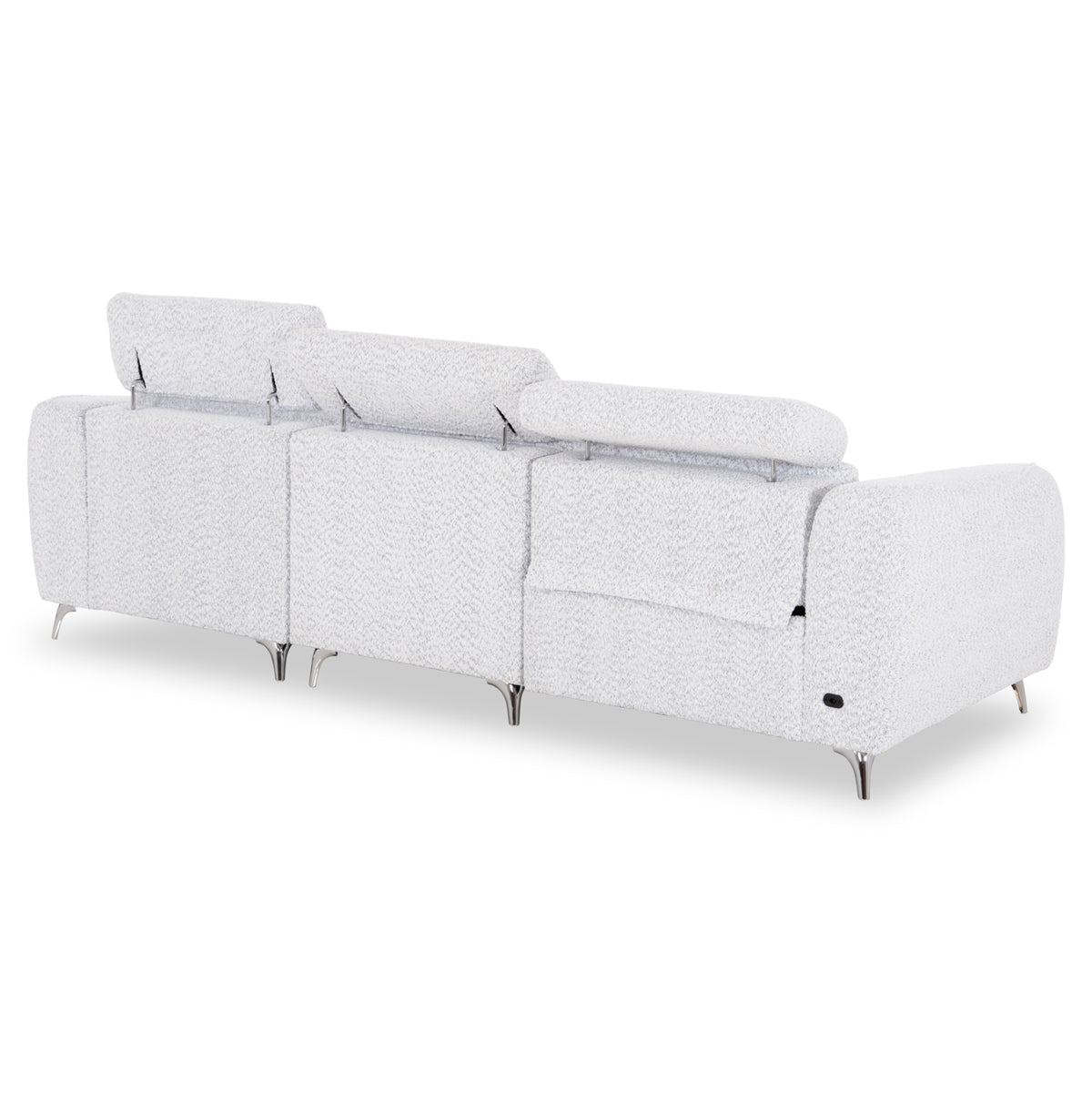 Right Corner 3-seat Sofa With Recline Valente Sm3317.01r Light Grey Fabric 275x160x104h