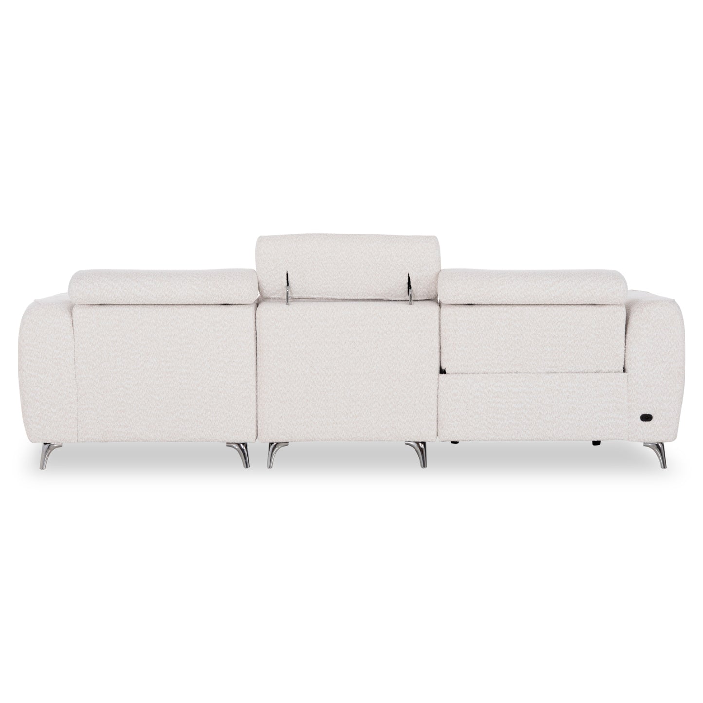 Right Corner 3-seat Sofa With Recline Valente Sm3317.01r Light Grey Fabric 275x160x104h