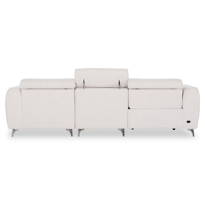 Right Corner 3-seat Sofa With Recline Valente Sm3317.01r Light Grey Fabric 275x160x104h