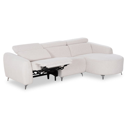 Right Corner 3-seat Sofa With Recline Valente Sm3317.01r Light Grey Fabric 275x160x104h