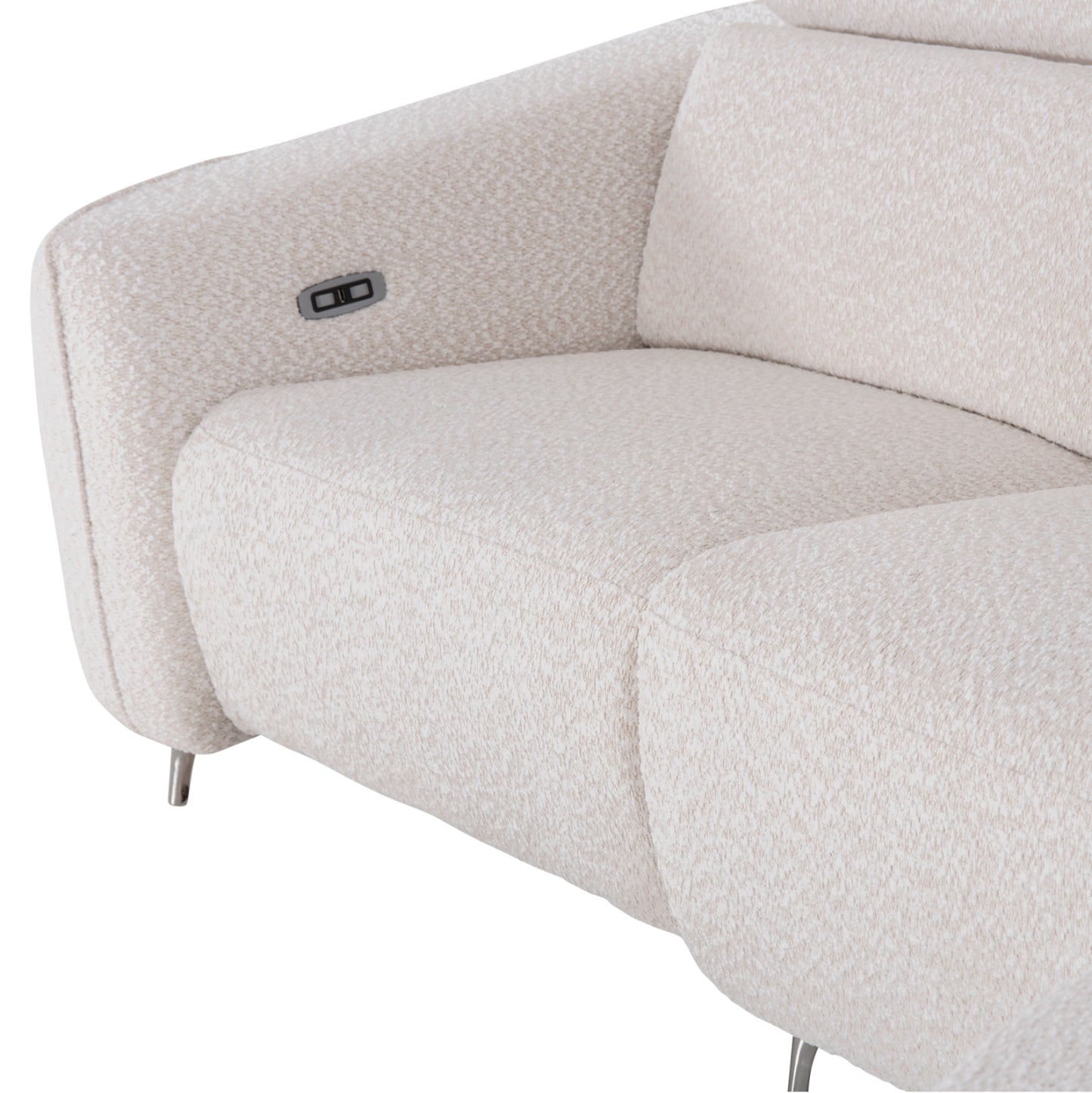 Right Corner 3-seat Sofa With Recline Valente Sm3317.01r Light Grey Fabric 275x160x104h