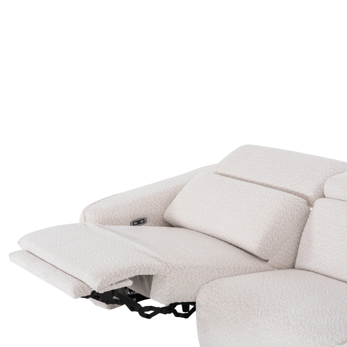Right Corner 3-seat Sofa With Recline Valente Sm3317.01r Light Grey Fabric 275x160x104h