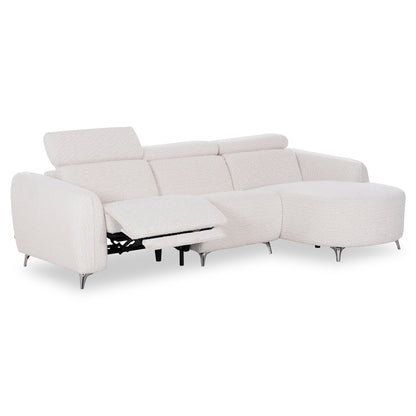 Right Corner 3-seat Sofa With Recline Valente Sm3317.01r Light Grey Fabric 275x160x104h