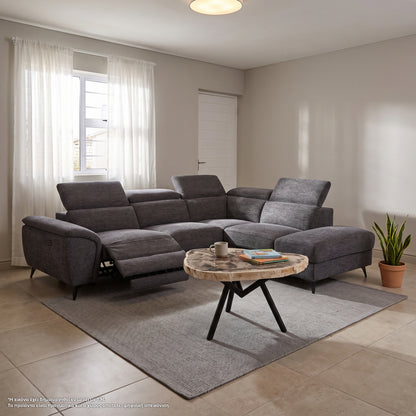 Sofa Right Corner-recline & Storage Space Restro ΗΜ3339.01r Grey Fabric 290x220x80hcm.