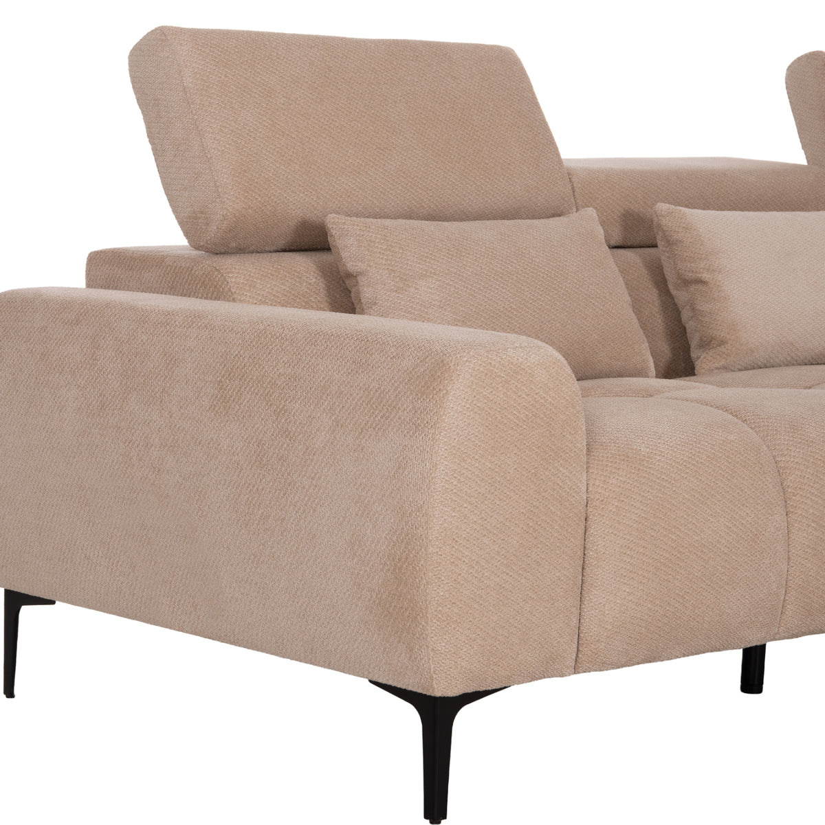 Corner Sofa Right Divya Hm3267.11r Brown Fabric 260x100-174x104hcm.