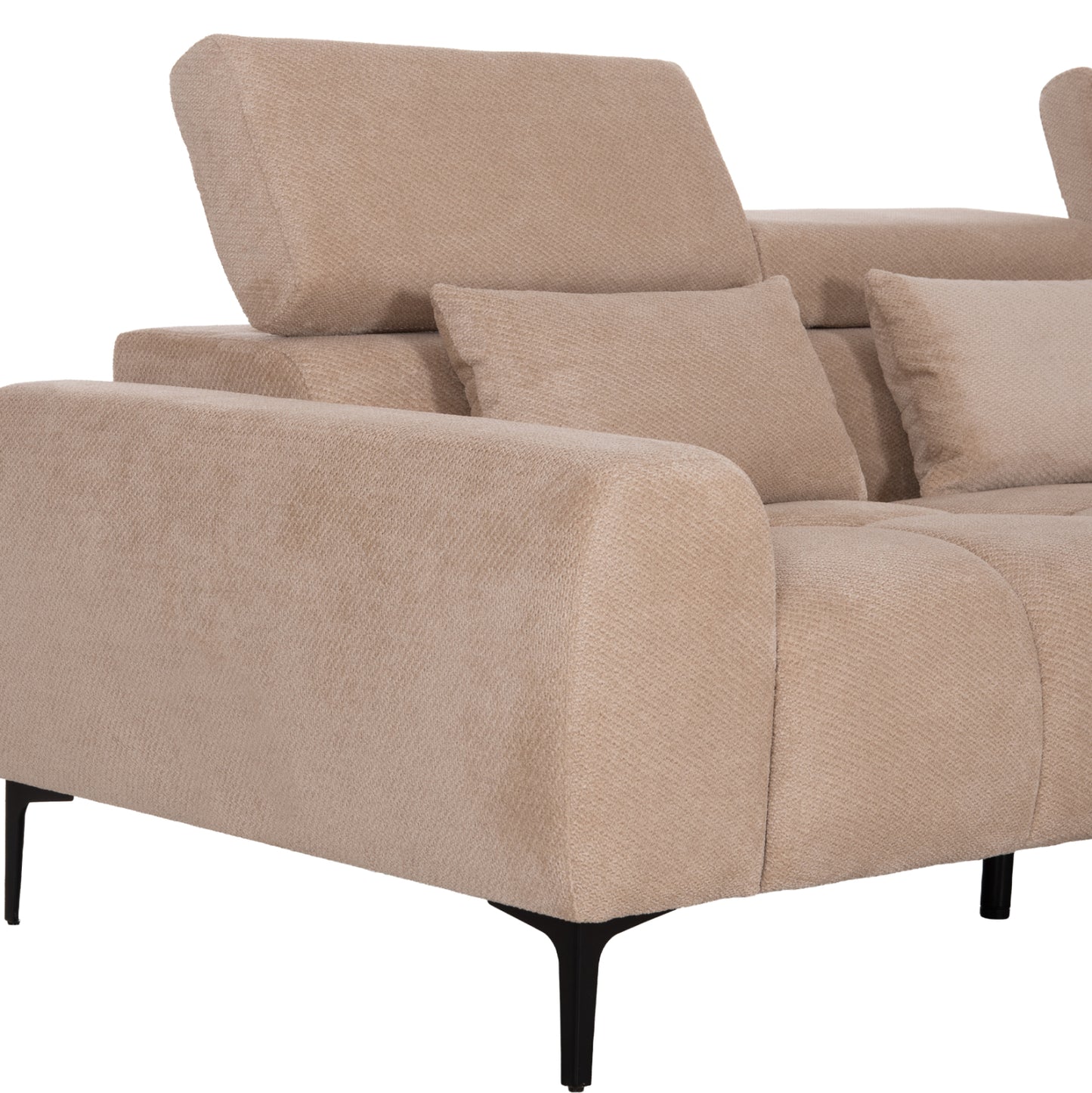 Corner Sofa Right Divya Hm3267.11r Brown Fabric 260x100-174x104hcm.