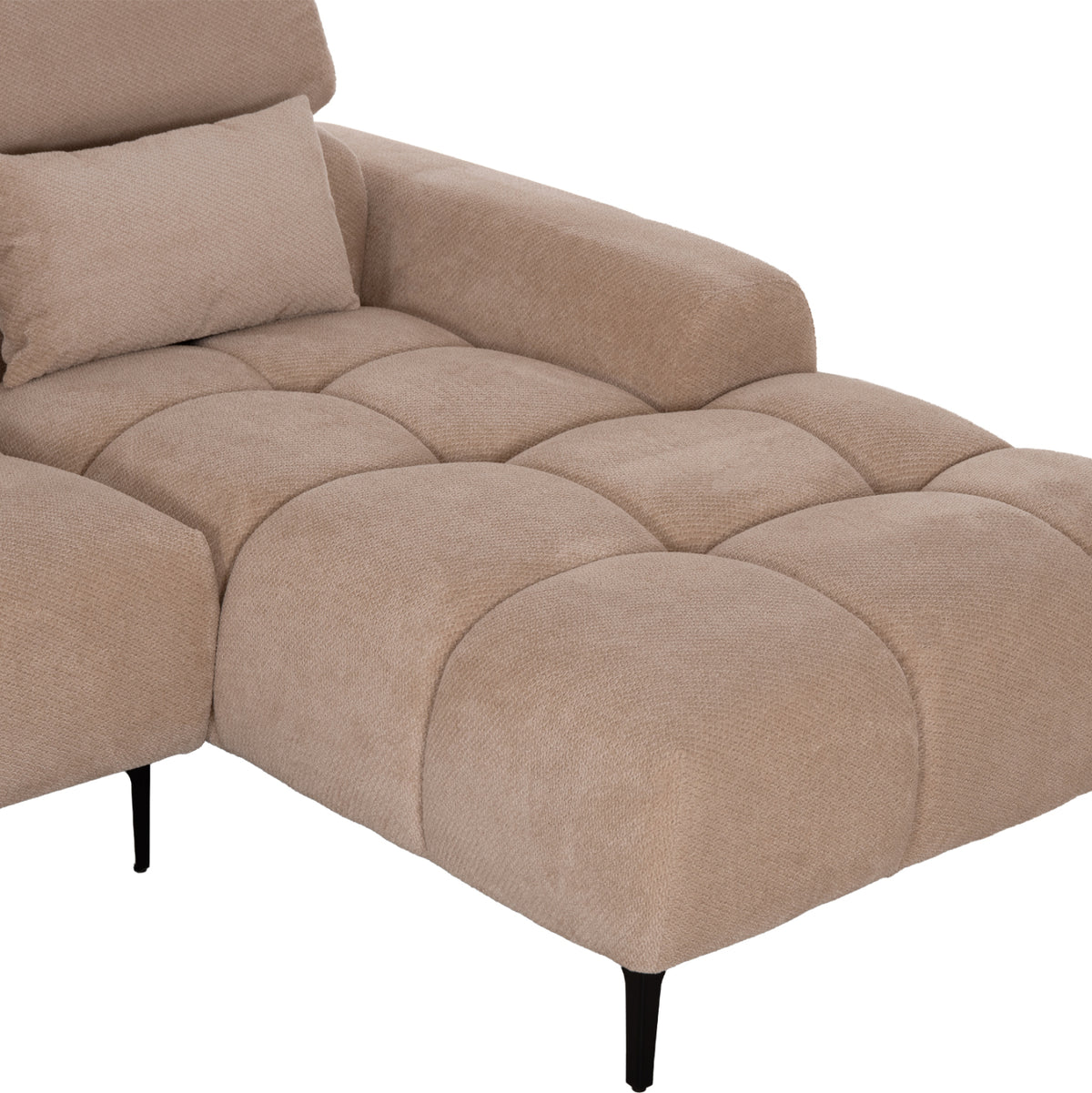Corner Sofa Right Divya Hm3267.11r Brown Fabric 260x100-174x104hcm.