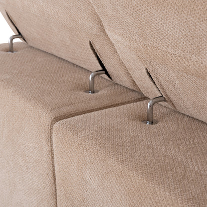 Corner Sofa Right Divya Hm3267.11r Brown Fabric 260x100-174x104hcm.