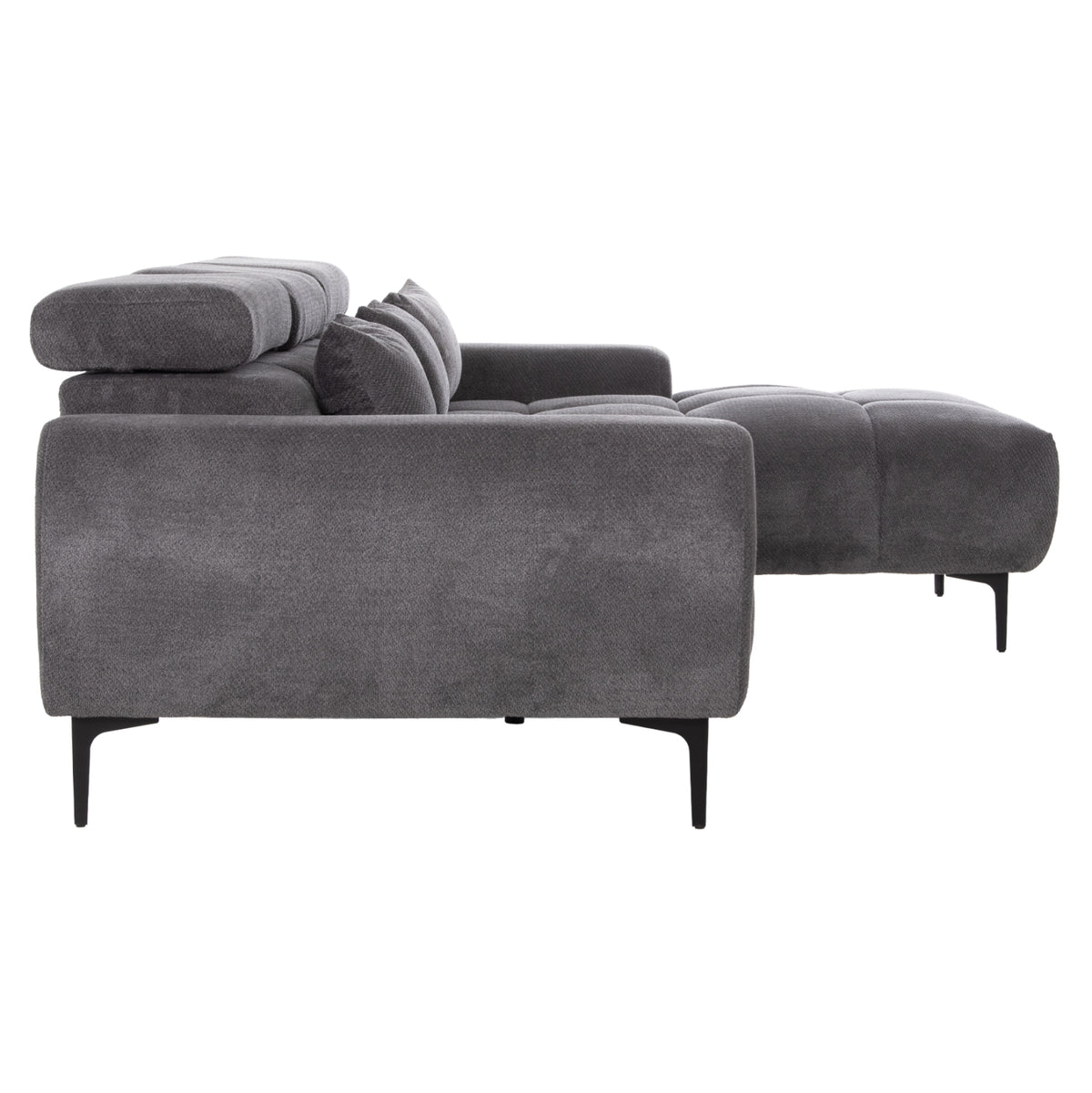 Corner Sofa Right Divya Hm3267.12r Grey Fabric 260x100-174x104hcm.