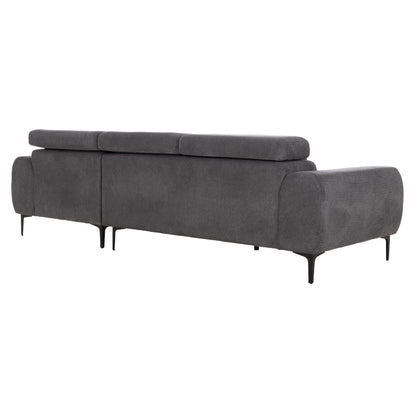 Corner Sofa Right Divya Hm3267.12r Grey Fabric 260x100-174x104hcm.