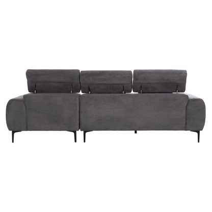 Corner Sofa Right Divya Hm3267.12r Grey Fabric 260x100-174x104hcm.