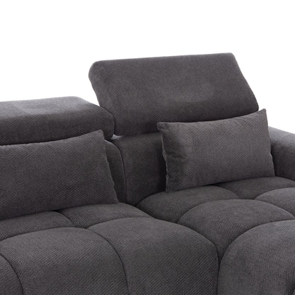 Corner Sofa Right Divya Hm3267.12r Grey Fabric 260x100-174x104hcm.
