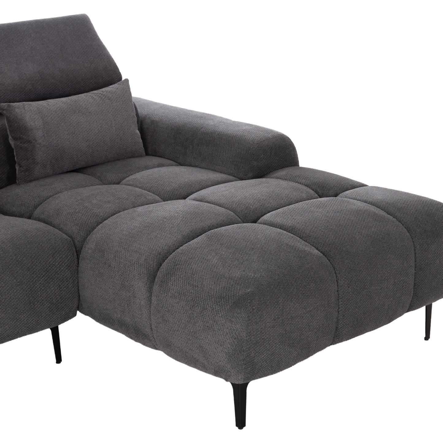 Corner Sofa Right Divya Hm3267.12r Grey Fabric 260x100-174x104hcm.