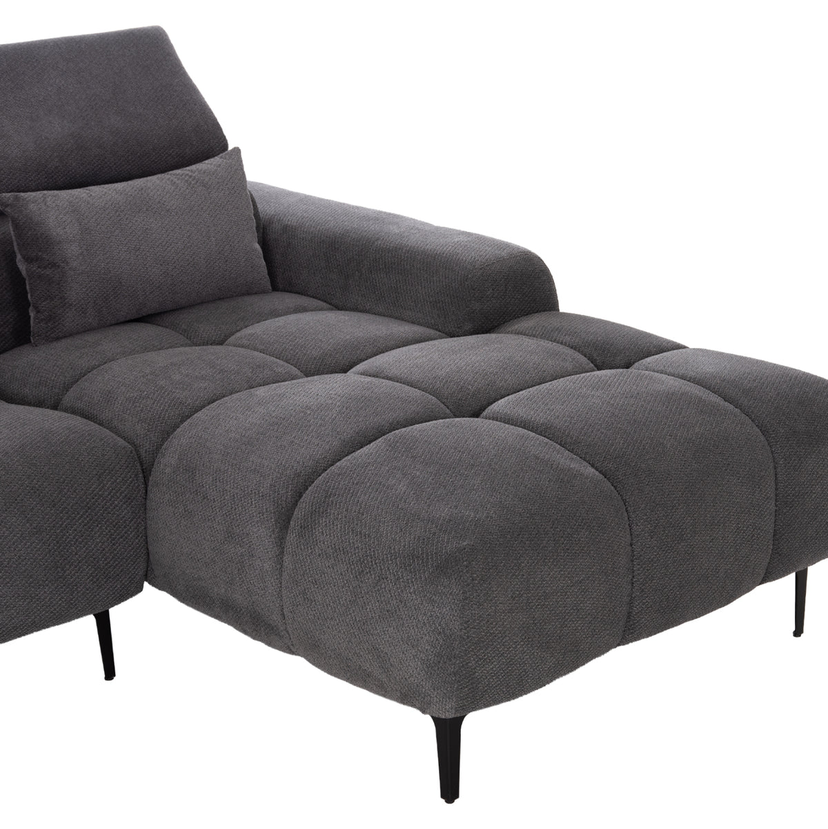 Corner Sofa Right Divya Hm3267.12r Grey Fabric 260x100-174x104hcm.