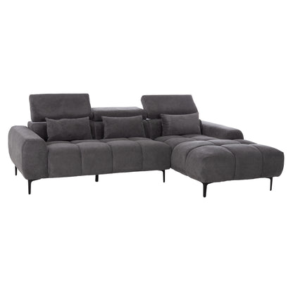 Corner Sofa Right Divya Hm3267.12r Grey Fabric 260x100-174x104hcm.