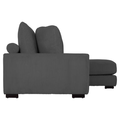 Corner Sofa Right Cranfield Hm3287.01r Grey Cord Fabric 315x167(corner)x67hcm.