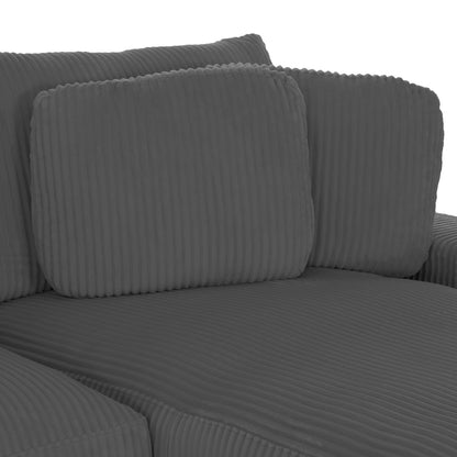 Corner Sofa Right Cranfield Hm3287.01r Grey Cord Fabric 315x167(corner)x67hcm.