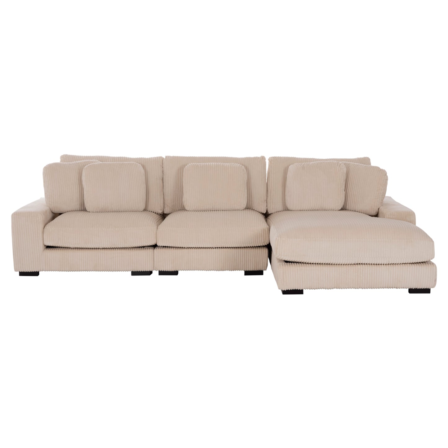Corner Sofa Right Cranfield Hm3287.02r Beige Cord Fabric 315x167(corner)x67hcm.