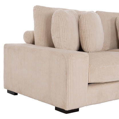 Corner Sofa Right Cranfield Hm3287.02r Beige Cord Fabric 315x167(corner)x67hcm.