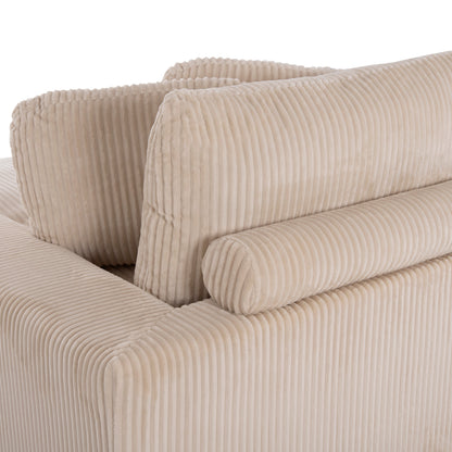 Corner Sofa Right Cranfield Hm3287.02r Beige Cord Fabric 315x167(corner)x67hcm.