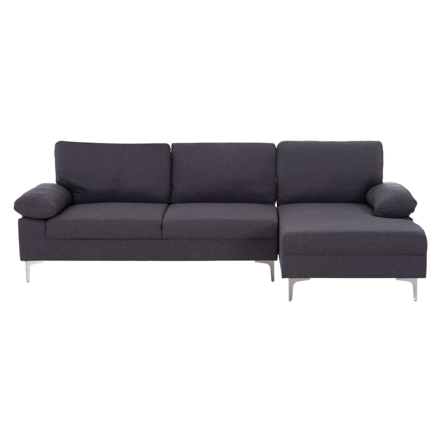 Sofa Right Corner Anton Hm3340.01r Grey Fabric--metal Legs 260x130x84hcm