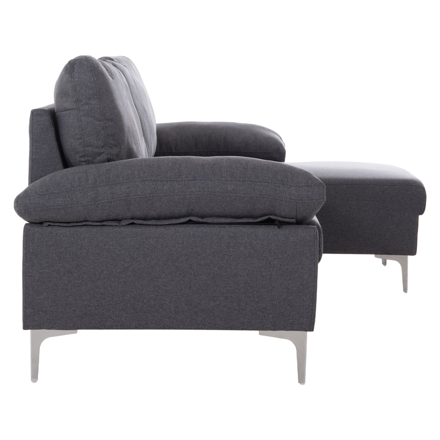 Sofa Right Corner Anton Hm3340.01r Grey Fabric--metal Legs 260x130x84hcm