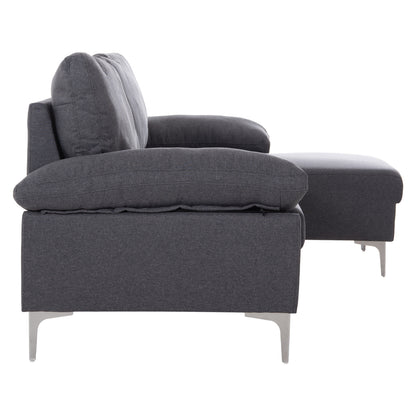 Sofa Right Corner Anton Hm3340.01r Grey Fabric--metal Legs 260x130x84hcm