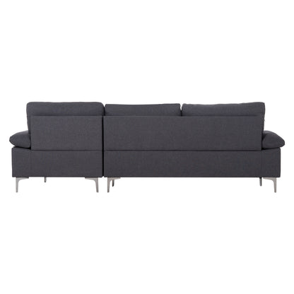 Sofa Right Corner Anton Hm3340.01r Grey Fabric--metal Legs 260x130x84hcm