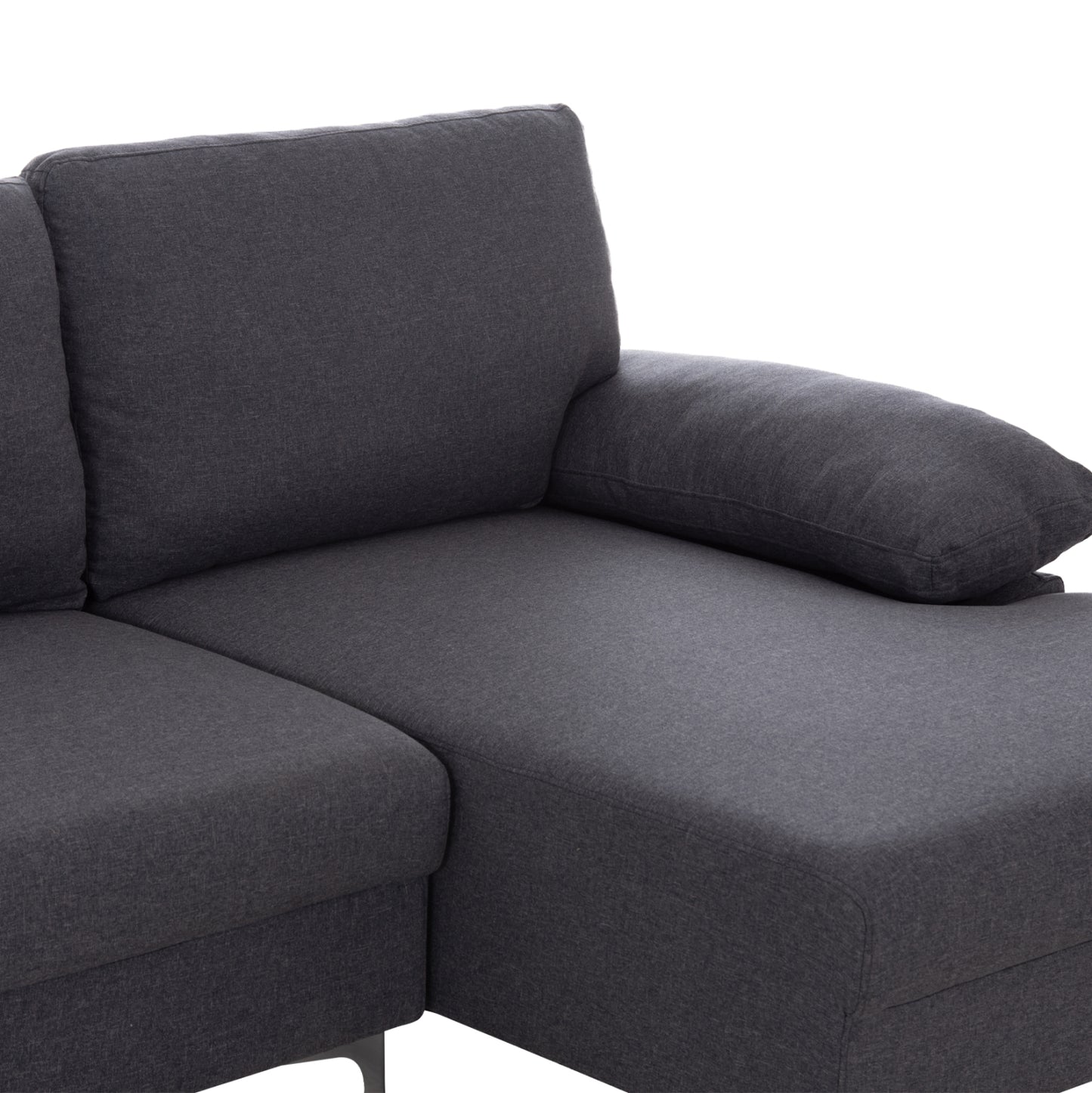 Sofa Right Corner Anton Hm3340.01r Grey Fabric--metal Legs 260x130x84hcm