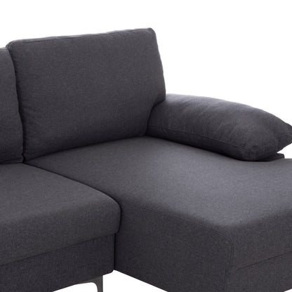 Sofa Right Corner Anton Hm3340.01r Grey Fabric--metal Legs 260x130x84hcm