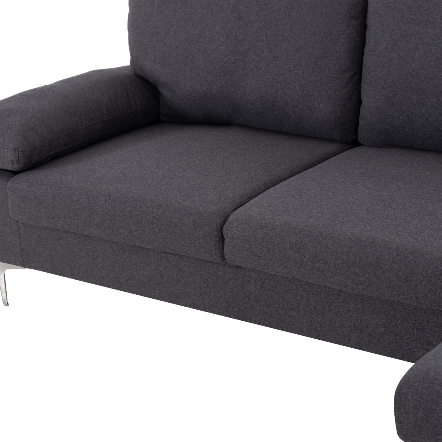 Sofa Right Corner Anton Hm3340.01r Grey Fabric--metal Legs 260x130x84hcm