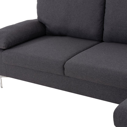 Sofa Right Corner Anton Hm3340.01r Grey Fabric--metal Legs 260x130x84hcm