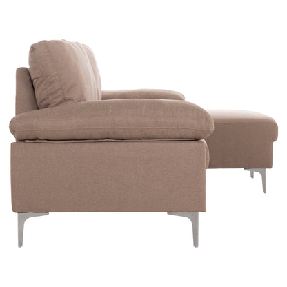 Sofa Right Corner Anton Hm3340.02r Ivory Fabric--metal Legs 260x130x84hcm