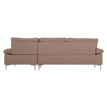 Sofa Right Corner Anton Hm3340.02r Ivory Fabric--metal Legs 260x130x84hcm