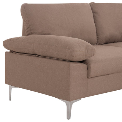 Sofa Right Corner Anton Hm3340.02r Ivory Fabric--metal Legs 260x130x84hcm