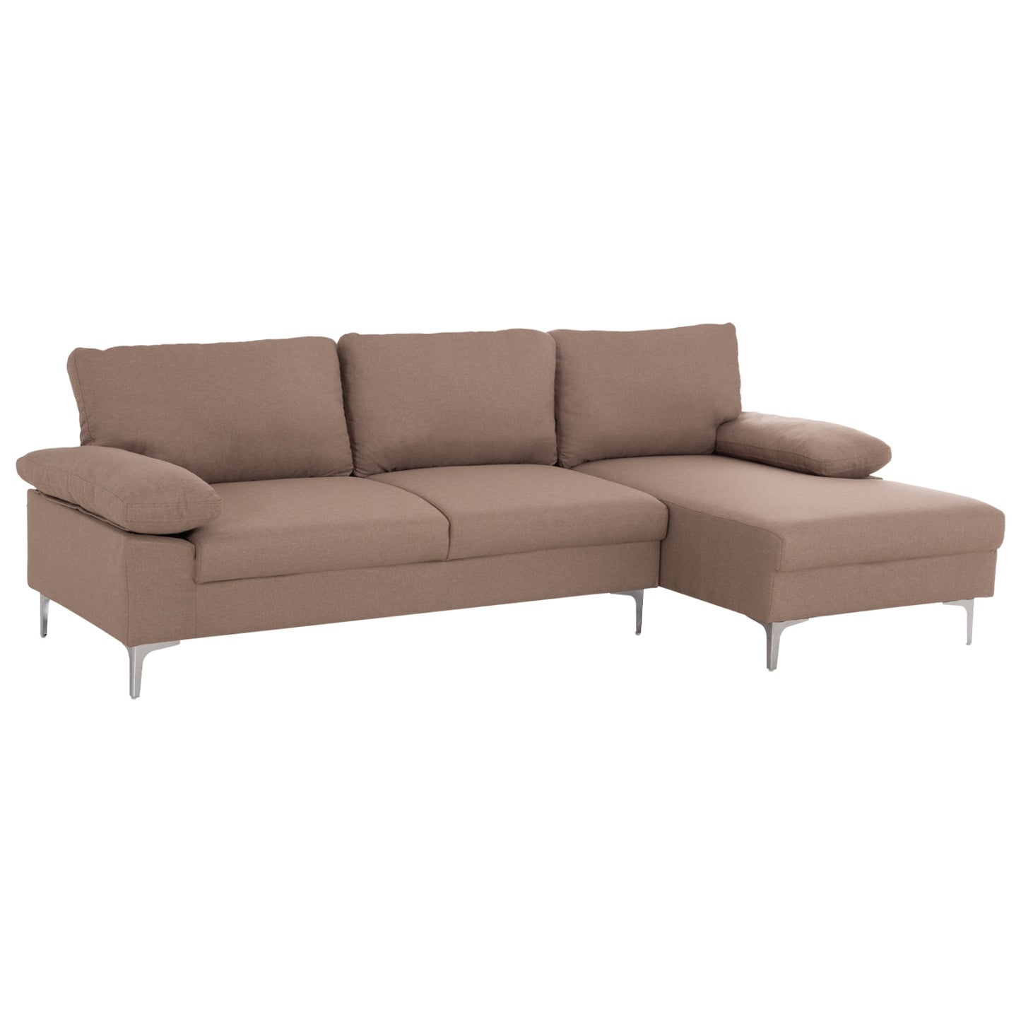 Sofa Right Corner Anton Hm3340.02r Ivory Fabric--metal Legs 260x130x84hcm