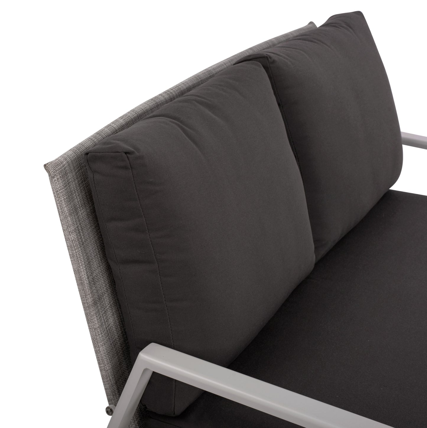 2 Seater Sofa Aluminum Hm5561.01 White With Pillows