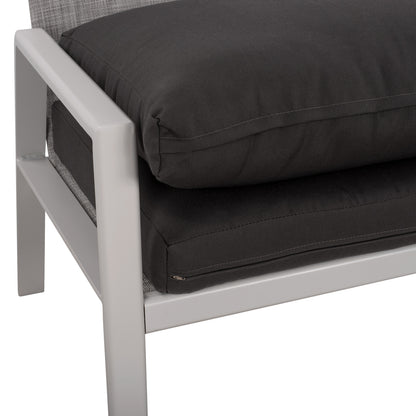 2 Seater Sofa Aluminum Hm5561.01 White With Pillows