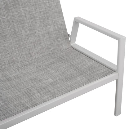 2 Seater Sofa Aluminum Hm5561.01 White With Pillows