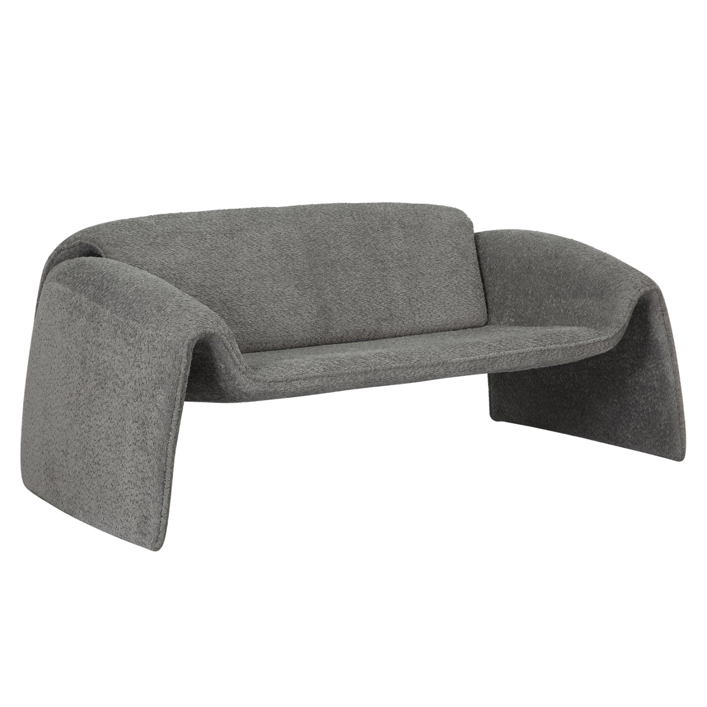 Sofa 2-seater Laforge Hm9680.01 Metal Frame-grey Boucle Fabric 160x80x63hcm.
