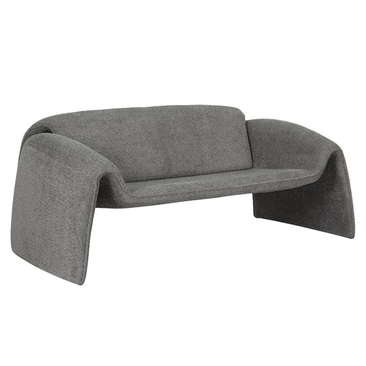Sofa 2-seater Laforge Hm9680.01 Metal Frame-grey Boucle Fabric 160x80x63hcm.